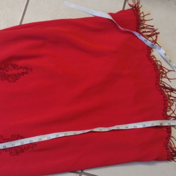 NWT beaded Ruby Red Niteline Della Roufogali dress - Picture 11 of 14